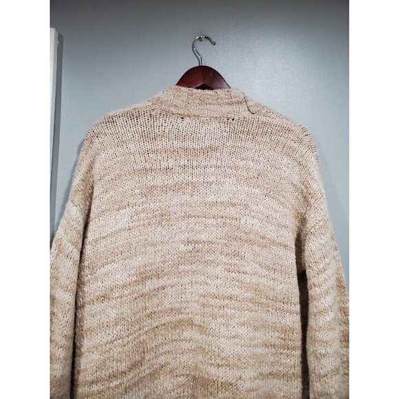 Madewell Wool Space-Dyed Long Oversized Cardigan Sweater Beige Pockets Womans XS - Picture 16 of 16